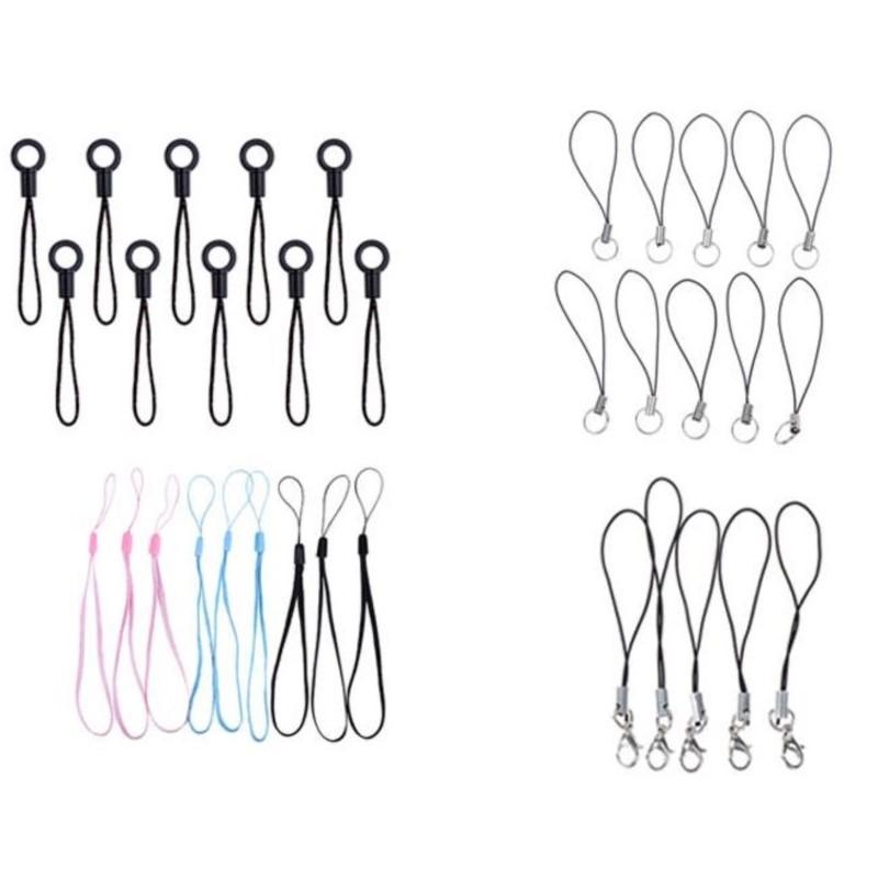 10pcs Nylon Wrist Strap Lanyard For Camera Cell Phone IPod USB Mp3 Mp4 Keychains Hooks Mobile phone Strap Keyring Key Ring