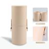 High-appearure-level PU leather makeup brush storage bucket with large capacity design, a desktop makeup storage tool