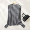 Women's V-Neck Solid Color Cable Knit Wool Blend Pullover Sweater