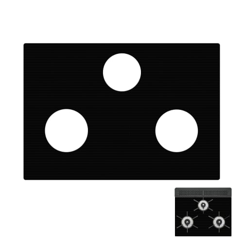 KR KITCHENRAKU Stove Cover for Gas Stoves, 3-Burner, Stain-Resistant Protective Sheet, Reusable, Prevents Grease and Burning, Worktop, 60cm Wide Syste