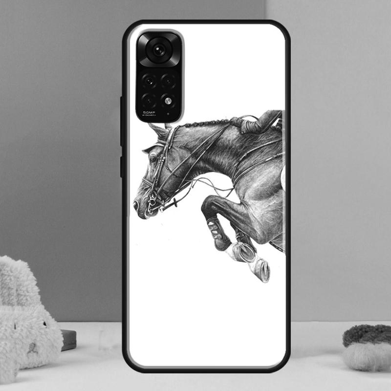 Horse Sketch Case For Xiaomi Redmi Note 14 13 12 Pro 11 9 10 9S 10S 11S 12S Redmi 14C 13C 10C 12C Cover