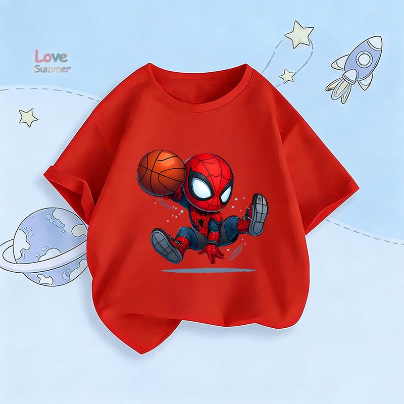 

2026 Весна/Лето Человек-Паук Принт Мальчики футболка Шорты Спортивный Комплект из Двух Предметов Детский Набор Супергеройский Набор Детская Повседневная Одежда, Идеально для Улицы 140
