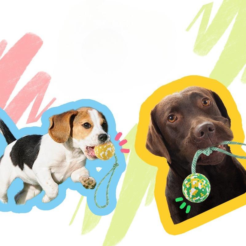 Colorful Interactive Pet Toy Balls, Bio-based Degradable Small Dog and Large Dog Elastic Balls