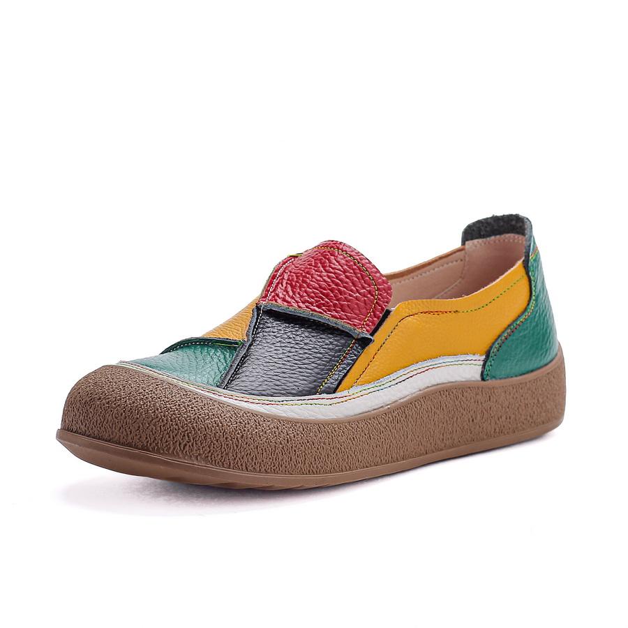 Fashion New Cow Leather Shoes Woman Luxury Bowknot Ballet Flats Women's Shallow Slip On Moccasins Mother Comfortable Autumn Flats Shoes