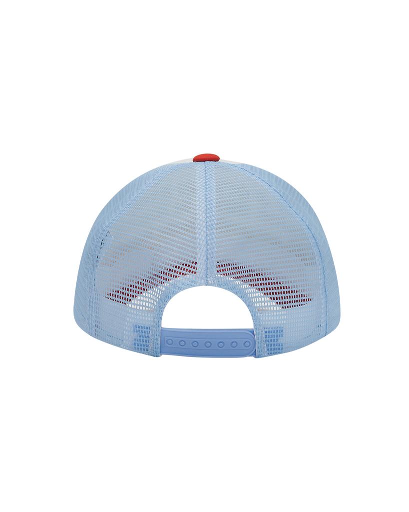 THEMUSEUMVISITOR Color Typo 5 Panel Mesh Cap (Sky Blue)