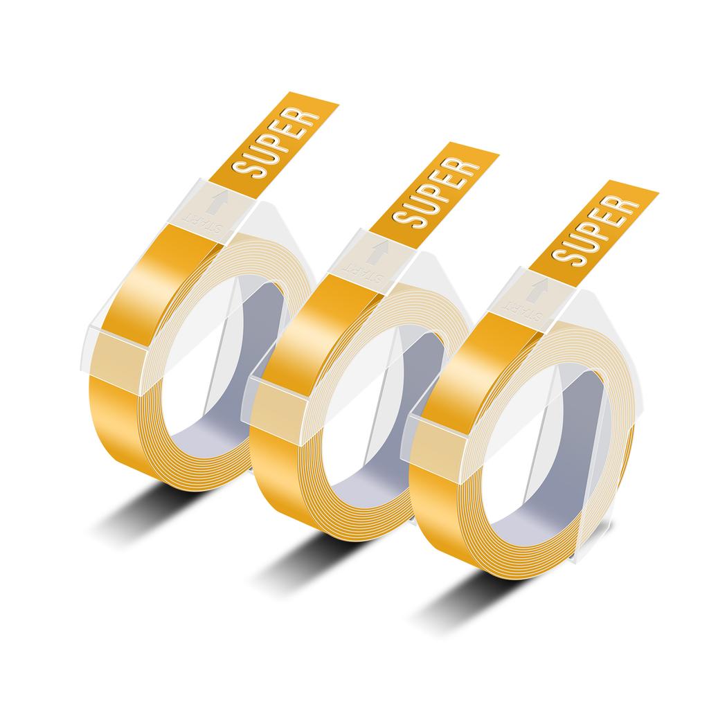 3/5/10PCS 3D Embossing Tapes Compatible for Dymo 520109 898130 9mm/12mm Label Tape For DYMO Embossers Xpress 12965 12966 Maker