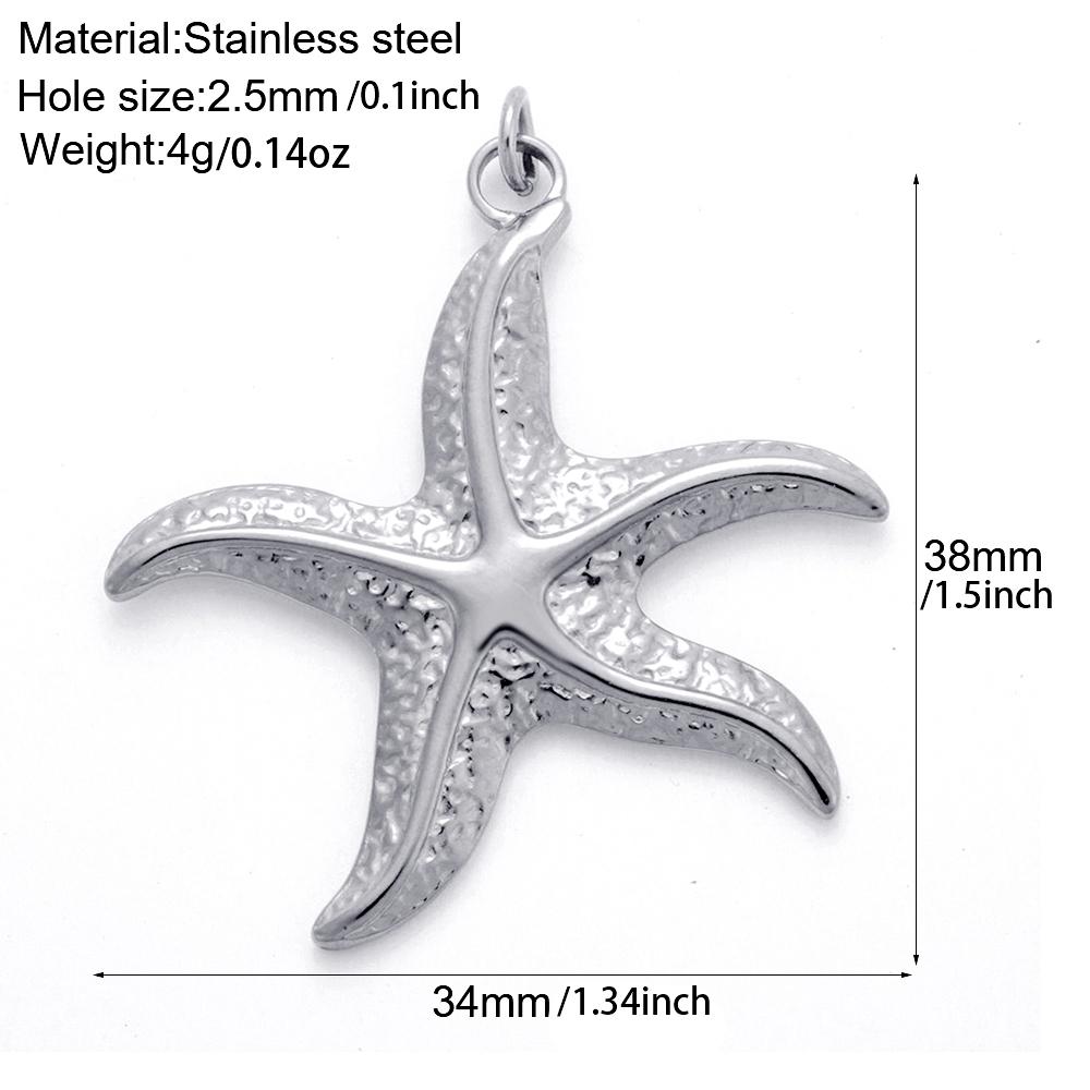 stainless steel Zircon Pendants women Necklace for choker Women DIY Pendant shell Starfish Conch charms necklace women Zircon