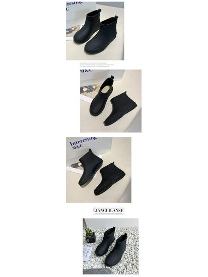 2025 Trendy Women's Non-Slip Low-Cut Summer Rain Boots for Car Washing, Grocery Shopping, and Kitchen Use
