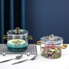 Glass Cooking Pot 1.5L 50OZ HeatResistant Borosilicate Glass Handmade Cookware Set stovetop Pot Safe for Pasta Noodle Soup Milk