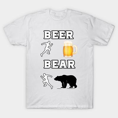 Camiseta Mujer Oso Cerveza Harajuku Estampado Kawaii Camiseta Verano Manga Corta Camiseta Femenina Top