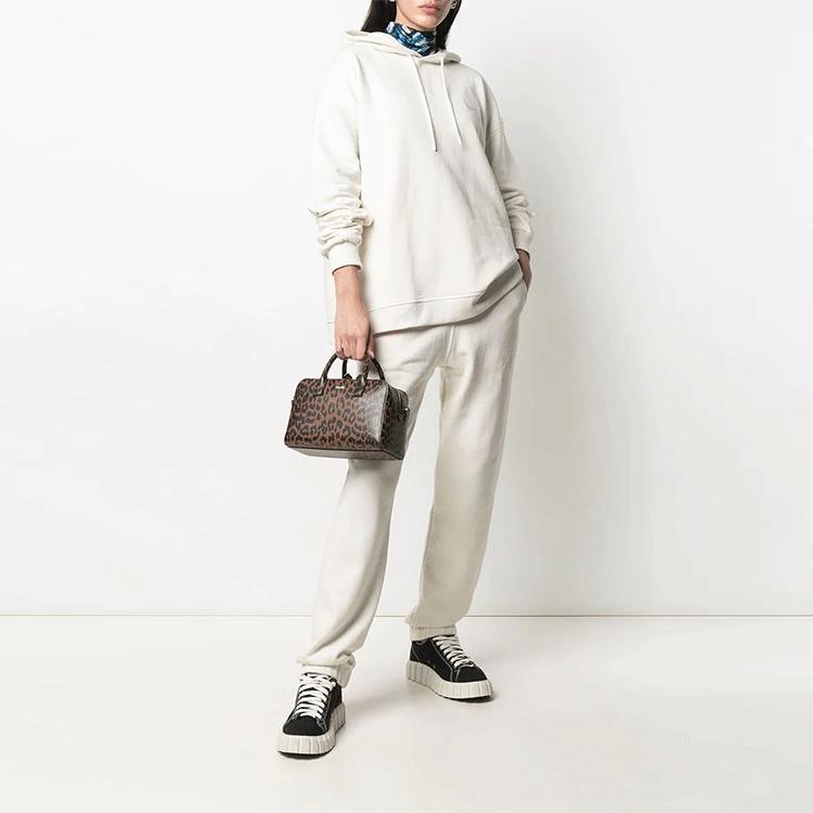Ganni Logo Elastic Waist Sports Long Pants Women Bottoms White T2925-135