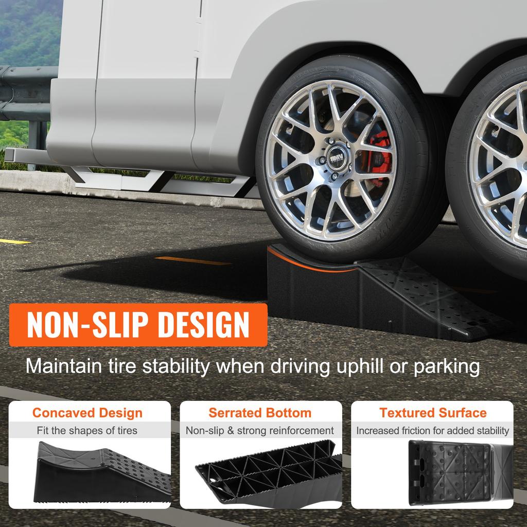 VEVOR Rampe per Auto, 1 Pezzo Rampa di Servizio per Auto a Profilo Basso, Capacità di Carico 9071,8 kg, Altezza di Sollevamento 14 cm Rampa per Auto