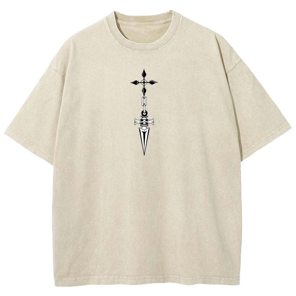 Anime HUNTER×HUNTER Killua Zoldyck Kurapika Graphic T Shirt Men Vintage Washed Tshirts Casual Cotton T-shirt Harajuku Male Tops