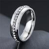 Modyle New Fashion CZ Stones Ring for Women Punk Vintage Gold CopperColor Stainless Steel Crystal Finger Band Elegant Jewelry