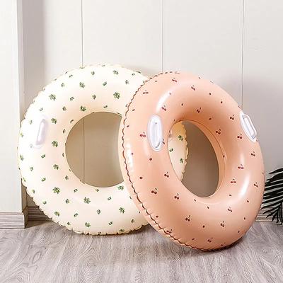 Korea Style Thicken Inflatable Swimming Ring Tube Water Party Adult Floating Air Mattress with Handle Outdoor Swimming Circle
