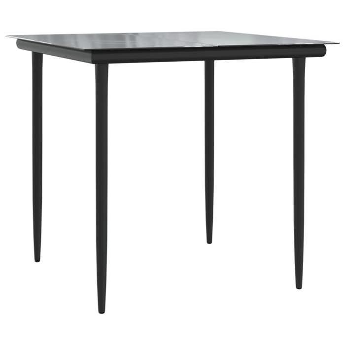 VidaXL Ensemble à Manger de Jardin avec Coussins 3 pcs, Table et Chaises avec Dossier Réglable, Meubles d'Extérieur Patio 3212370