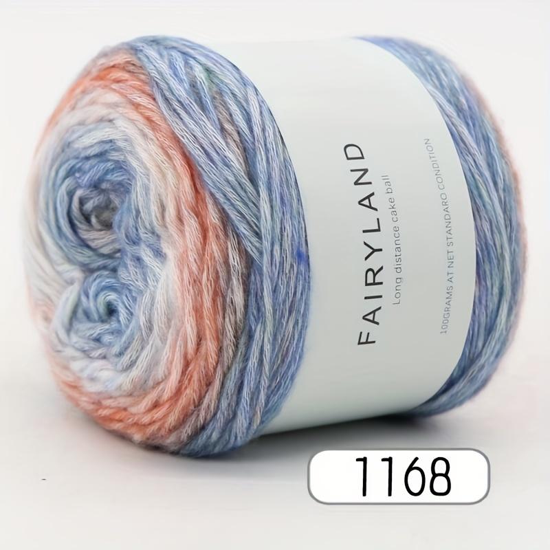 1 Garn mit Farbverlauf, geeignet zum Häkeln und Stricken von warmen Pullovern, Sofakissen, Schals, Mützen, Tüchern und mehr. Starter-Set für farbenfrohes Basteln.