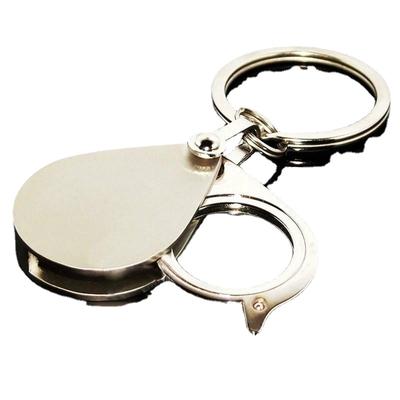 10-fache tragbare Mini-Klapp-Schlüsselanhänger-Lupe mit Schlüsselanhänger, tägliche Handlupe, Glaswerkzeug