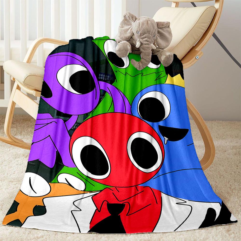 Rainbow Friends Adventure Flannel Blanket-Soft and Suitable for Sofas,Beds,Offices,Travel,All Seasons,Great Gift for Holidays and Birthdays.