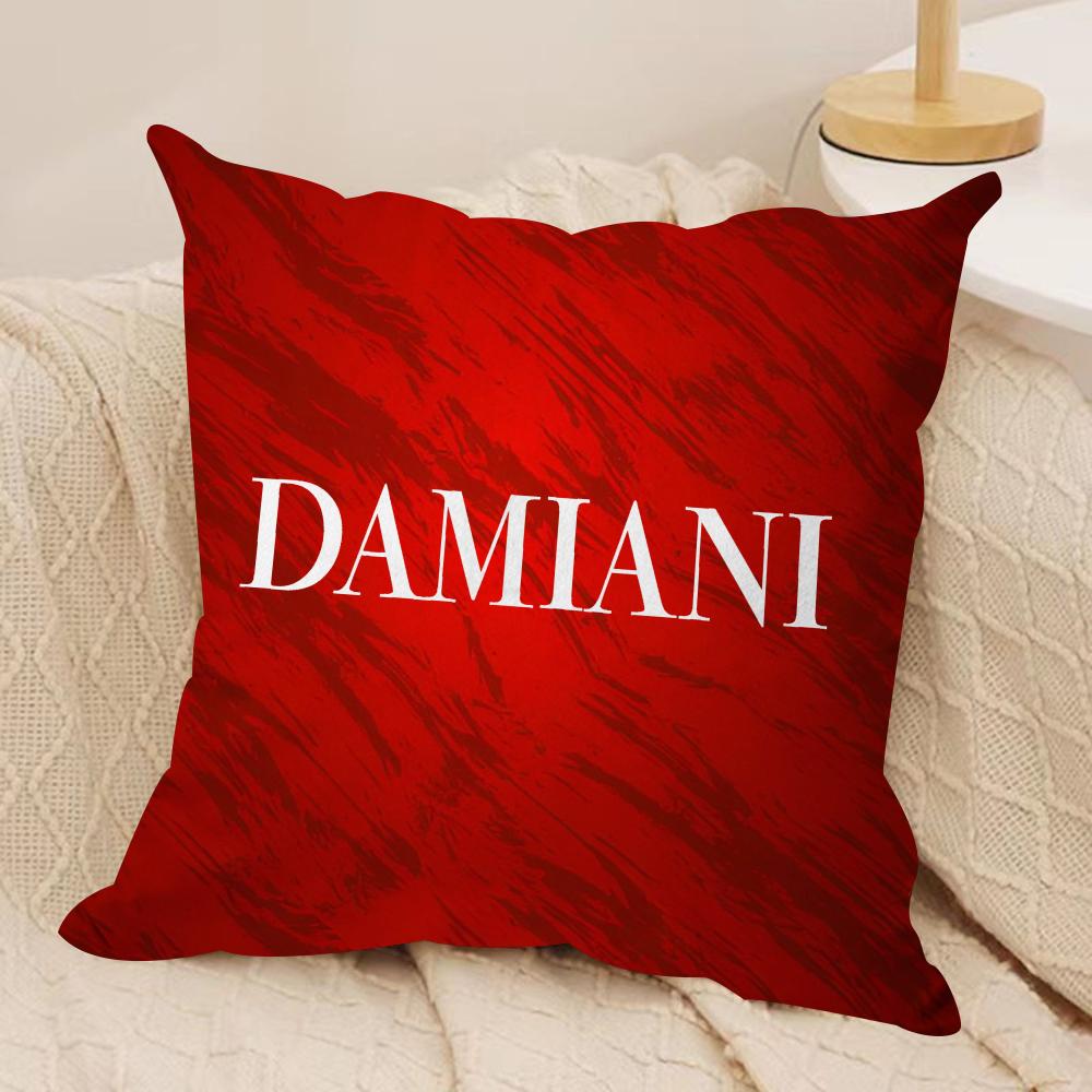Italian Gorgeous D-Damiani Cushion Cover Silky Short Plush Double-Sided Printed Pillow Case for Sofa All Seasons Home Decor Gift
