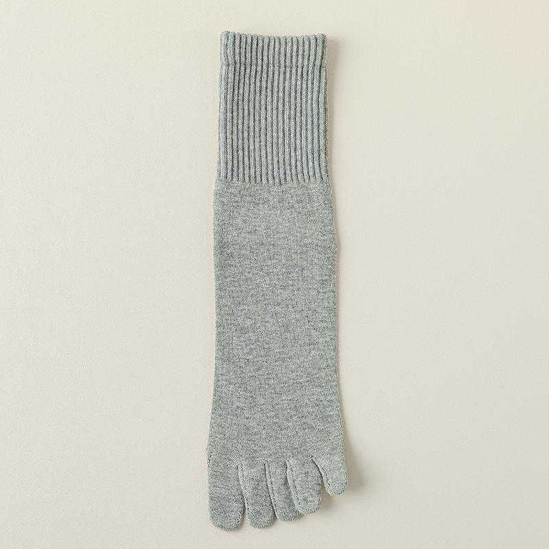 Fünf-Zehen-Socken für Herren, Herbst und Winter Reine Baumwolle Anti-Geruchs-Mittelwaden-Socken für Herren, Antibakterielle nahtlose Zehensocken für Herren