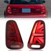 2PCS Tail Lights Assembly For Mini Cooper R50 R52 R53,Union Jack Rear Tail Lamps Tail/Brake & Sequential Blink Turn Signal 01-07