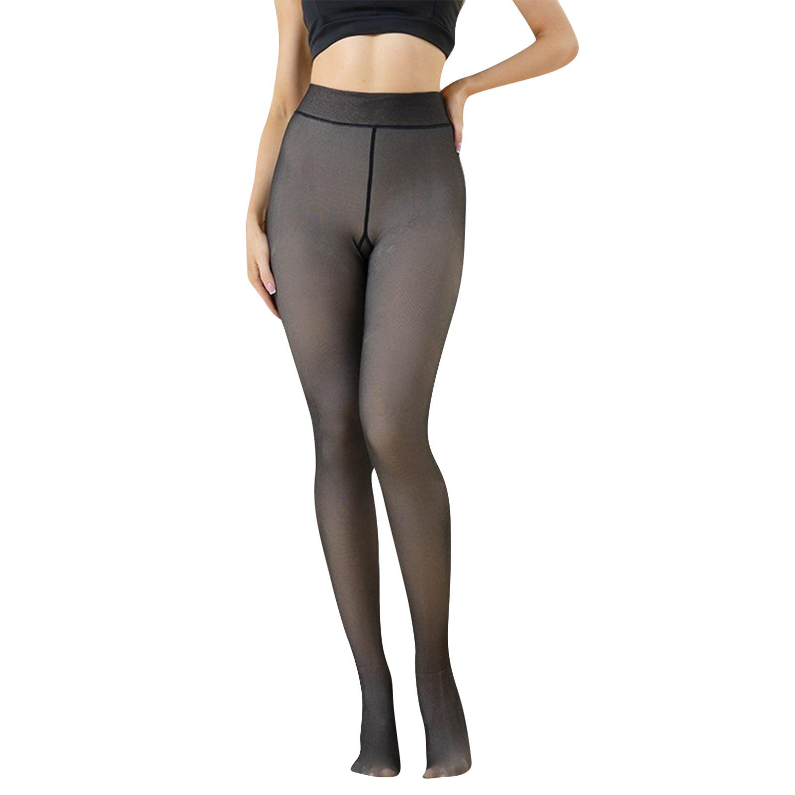 

Леггинсы, проникающие в кожу, облегающий крой для женщин-стюардесс, универсальный, комбинезон, проникающий в кожу, носки, проникающий в кожу One Size чёрный