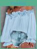 Relaxed Fit One Shoulder T Shirt With Ruffle Sleeves For Casual Wear