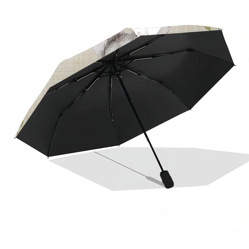 1pc Easter Bunny Automatic Folding Umbrella, 8 Ribs Iron Frame, Suitable for Outdoor Travel and Daily Use Yy251120259