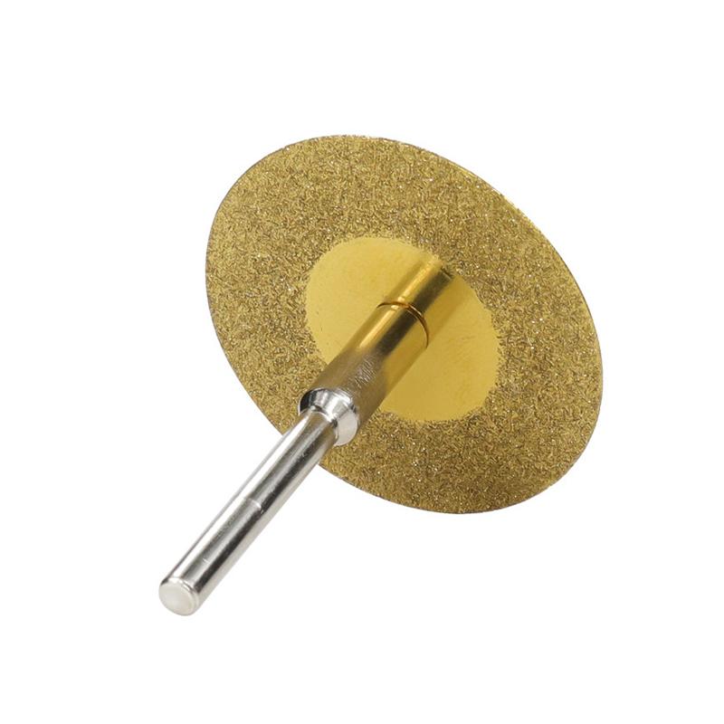 5Pcs 20/30/40/50Mm Diamond Cutting Disc For Rotary Tools Tin Coated Circular Saw Blade For Cutting Gemstone Glass Ceramic