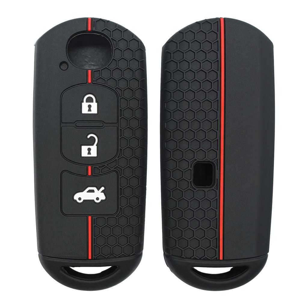 Smart Key Fob Cover For Mazda 3 6 Cx-5 Cx-9 (2012-), Keyless Entry Remote Case, Premium Silicone Anti-Scratch Shell