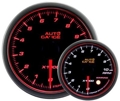 Autogauge Motor 60mm Tachometer with Backlight and Angel 458 Series Japanese-made Two-color Ring, [458RPM60]