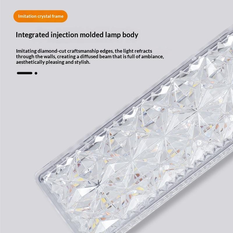 E27 Upgraded Eye Protection Crystal LED Bulb Flat Low High Bay for Study Room Porch Indoor Outdoor Lighting
