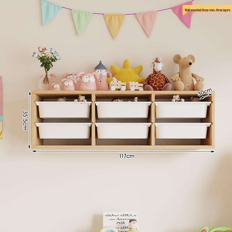 Children's Wooden Toy Storage Rack & Shelf Organizer