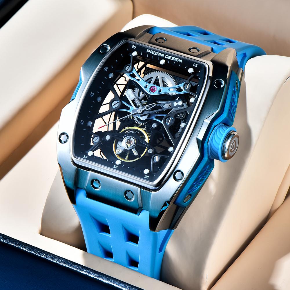 PAGANI DESIGN Neue Business Skelett Herren Mechanische Uhren 5ATM Wasserdicht Leuchtend Saphirglas Automatische Uhr für Herren