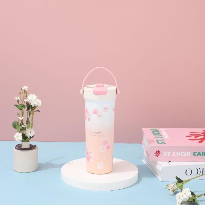 Shangqi Portable Double-Wall Vacuum Insulated Cup with Dual Drink Options