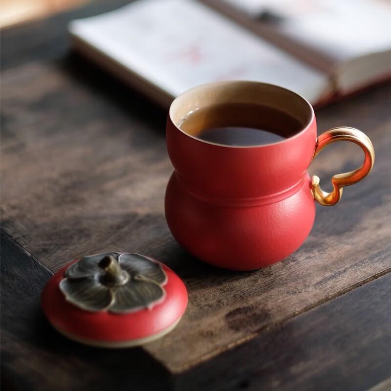 Edenus Chinese Ceramic Office Mug with Lid