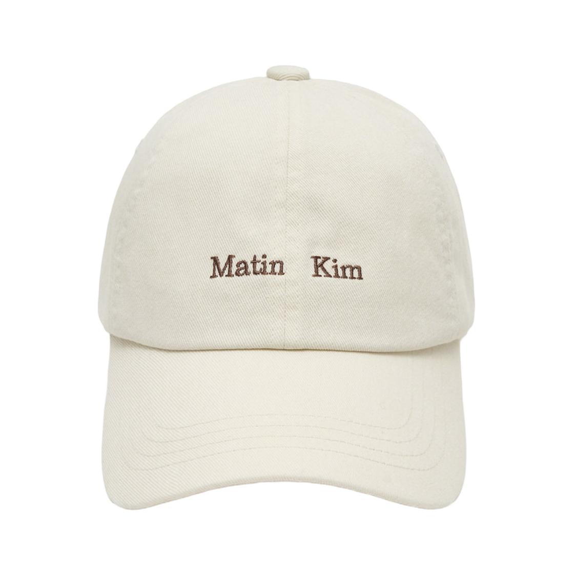 Matin Kim Matin Mini Classic Logo Ball Cap Cream ONE SIZE