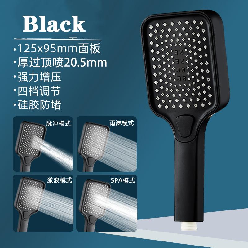 12 Inches Big Panel Large Flow Ceiling Mounted Supercharge Shower Head Set 3 Modes High Pressure Abs Rainfall Bathroom Shower