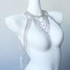 Catena per Spalla con Frange, Catena per Corpo Esagerata con Strass Stile Europeo e Americano, Accessori di Moda per Banchetto da Donna