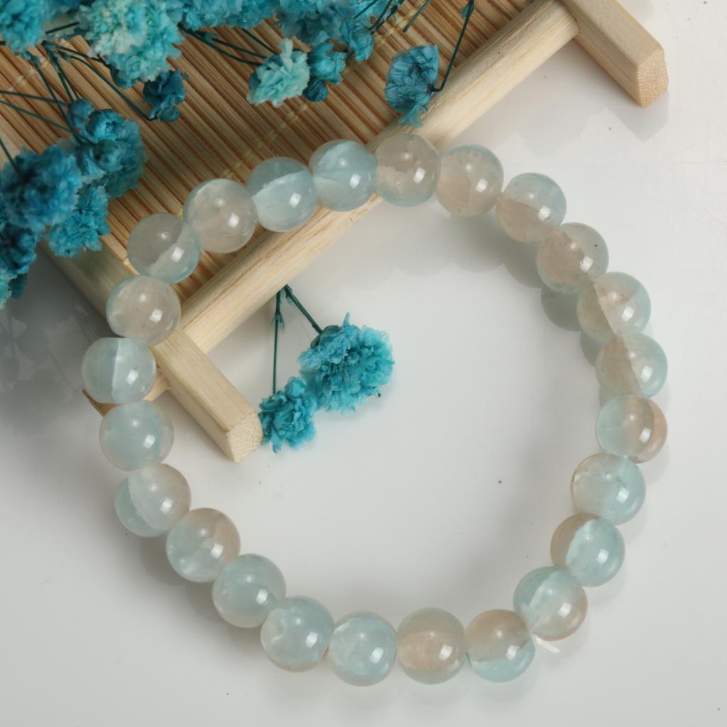 1-8Pcs Colorful Beads Beaded Bracelet Glass Beads Women's Fresh Versatile Jewelry Stretch Effected Handmade Bracelet Jewelry