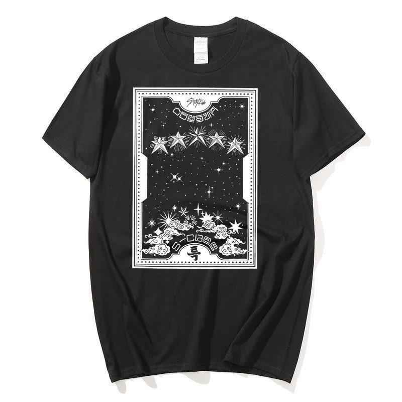 Support Stray Kids Combination Around Harajuku Print Fashion Men S And Women S T-Shirts Tops Short Sleeves S