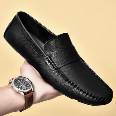 Fashion Genuine Leather Men Shoes Luxury Brand High Quality Formal Casual Mens Loafers Moccasins Soft Slip On Boat Shoes Plus Size 36-45