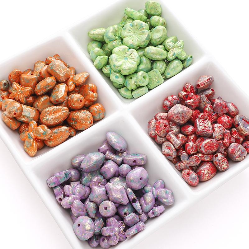 10g/bag 5-20mm Acrylic Imitation Picasso Blend Beads DIY Bracelet Necklace Earrings Jewelry Accessories