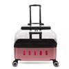 PC Material Pet Suitcase Cat Bag Portable Pet Outdoor Luggage Transparent Dog Aviation Box Small Cart Household Pet Supplies