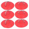 6pcs Inflatable Boat Kayak DRing Pad Patch Marine Fixed Buckle with Elastic Bungee Cord(Red )