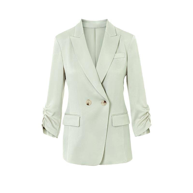 Langzi Basic Wardrobe Acetate Blazer