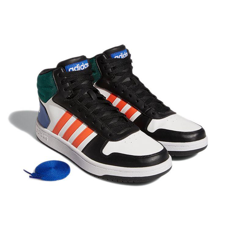 Adidas Pánské tenisky Hoops 2.0 Mid bílé vícebarevné GY5891