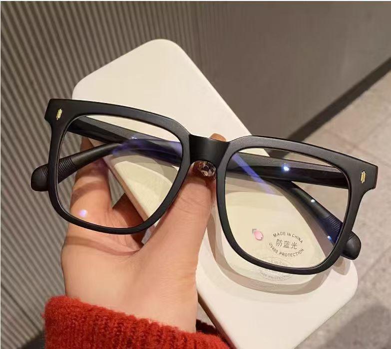 

Retro Large Thick Black Frame Blue Light Blocking Glasses for Men & Women - No Prescription Required