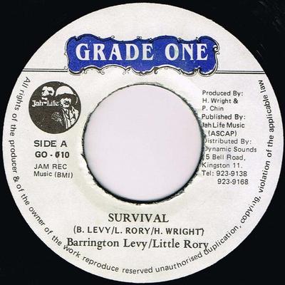 7inch Record BARRINGTON LEVY / LITTLE RORY - Survival GO010 Grade One Jamaica Reggae, Ska & Dub Used